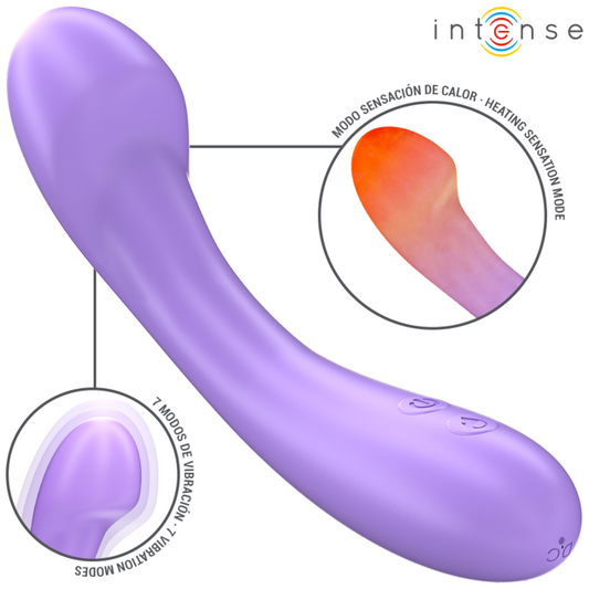 Intensebecky Vibrator 19 Cm Heatable 7 Vibrations Purple | Niks.fi verkkokauppa