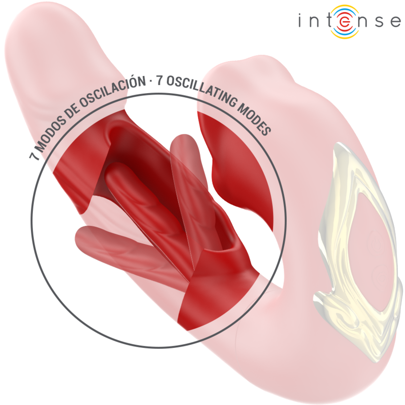 Intensenathy Double Vibrator With Multifunction Stimulating Mouth Red | Niks.fi verkkokauppa