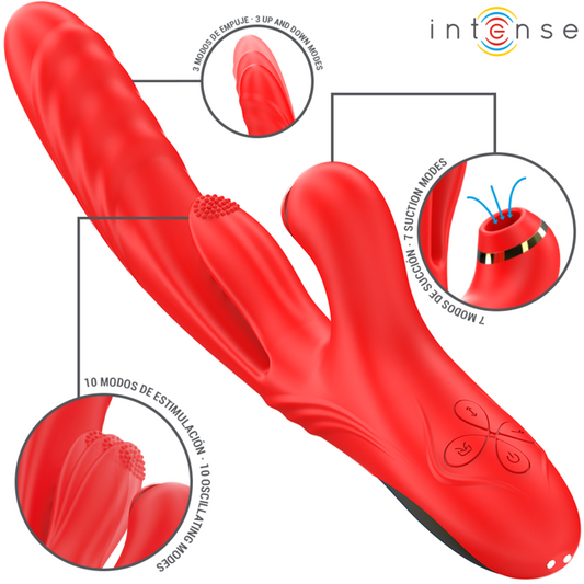 Intensekarol Multifunction Vibrator Thrust & Stimulation & Stimulating Waves Red | Niks.fi verkkokauppa