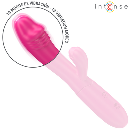 Intenseivy Flexible Vibrator 10 Vibrations With Stimulating Tongue Pink | Niks.fi verkkokauppa