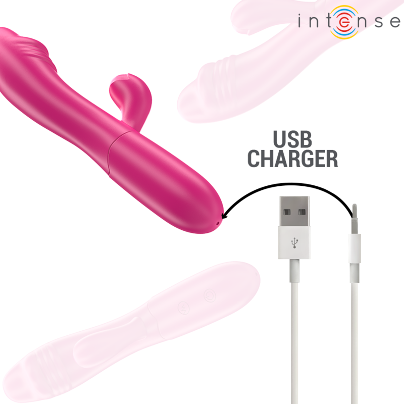 Intenseivy Flexible Vibrator 10 Vibrations With Stimulating Tongue Pink | Niks.fi verkkokauppa