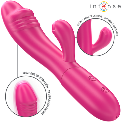 Intenseivy Flexible Vibrator 10 Vibrations With Stimulating Tongue Pink | Niks.fi verkkokauppa