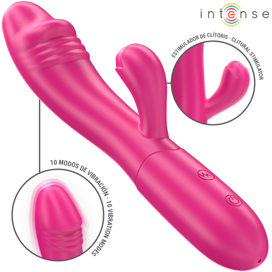 Intenseivy Flexible Vibrator 10 Vibrations With Stimulating Tongue Pink | Niks.fi verkkokauppa