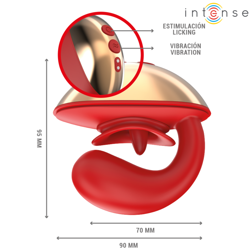 Intensemariah Vibrator & Stimulator In U Shape 10 Vibrations Red | Niks.fi verkkokauppa