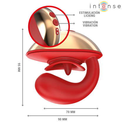 Intensemariah Vibrator & Stimulator In U Shape 10 Vibrations Red | Niks.fi verkkokauppa