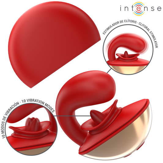 Intensemariah Vibrator & Stimulator In U Shape 10 Vibrations Red | Niks.fi verkkokauppa