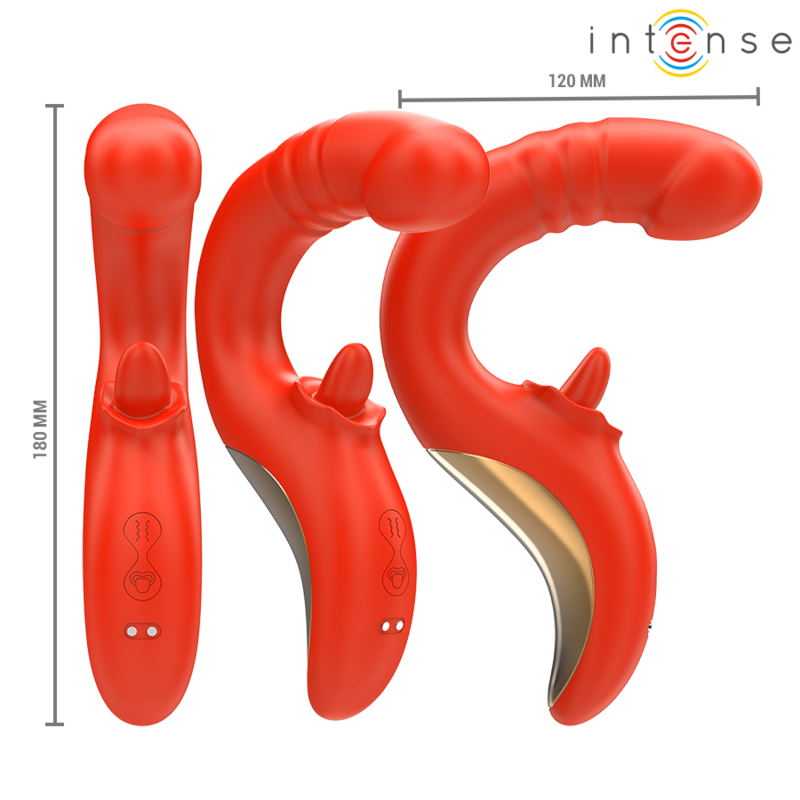 Intensepaulina Vibrator And Stimulator In U Shape Red | Niks.fi verkkokauppa