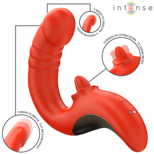 Intensepaulina Vibrator And Stimulator In U Shape Red | Niks.fi verkkokauppa