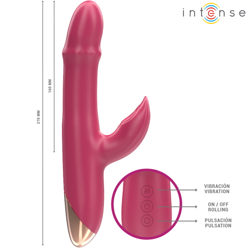 Intensechloe Multifunction Vibrator 3 In 1 Red | Niks.fi verkkokauppa