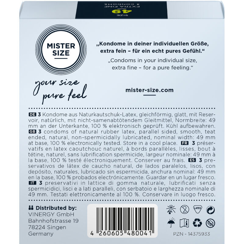 Condom Size S 49 Mm (3 Units) | Niks.fi verkkokauppa