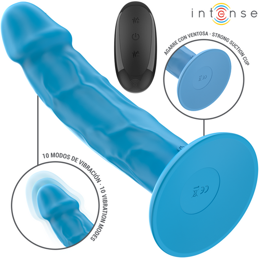 Intensephoebe Realistic Vibrator 10 Vibrations Blue Remote Control | Niks.fi verkkokauppa