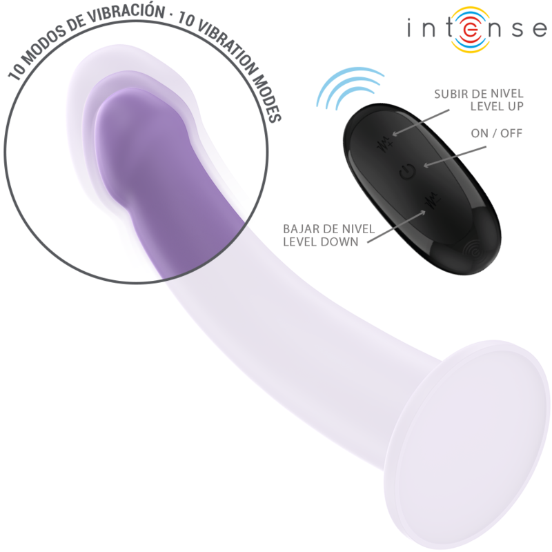 Intenseeddie Vibrator 17.5 Cm 10 Vibrations Purple Remote Control | Niks.fi verkkokauppa