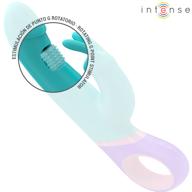 Intensemonica Rabbit Vibrator With Rotating G-Spot Stimulator Blue | Niks.fi verkkokauppa
