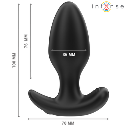 Intensejoey Anal Plug 10 Vibrations Black Remote Control | Niks.fi verkkokauppa