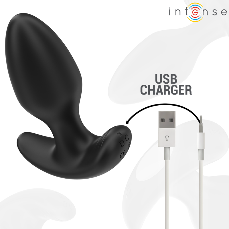 Intensejoey Anal Plug 10 Vibrations Black Remote Control | Niks.fi verkkokauppa