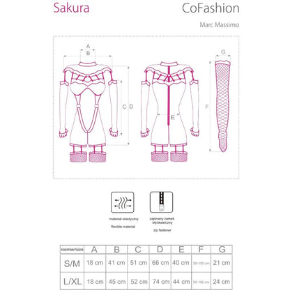 Livco Corsetti Fashionsakura Cf 90357 Jumpsuit + Long Gloves + Garter Belt Black L/Xl | Niks.fi verkkokauppa