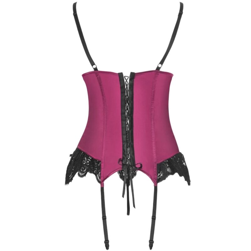 Livco Corsetti Fashionagrafena Cf 90436 Corset + Thong Burgundy L/Xl | Niks.fi verkkokauppa