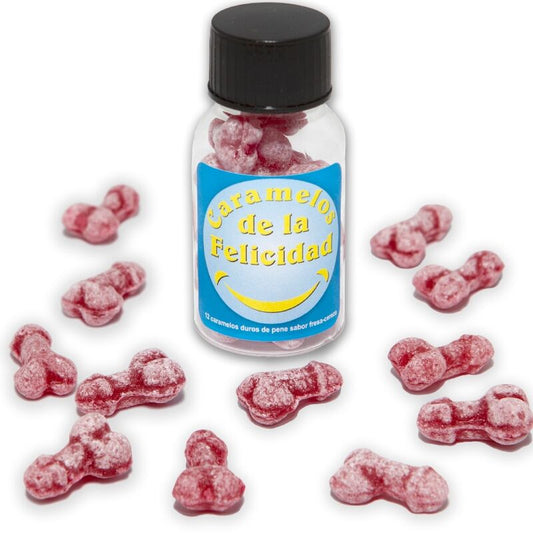 Diablo Picantejar Of 12 Strawberry/Cherry Happy Penis-Shaped Candies | Niks.fi verkkokauppa