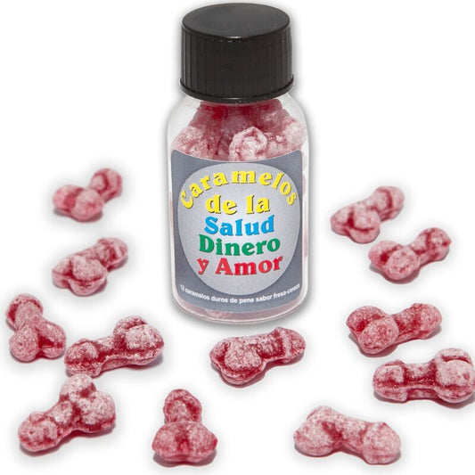 Diablo Picante12 Health-Money-Love Candies Penis Shape Strawberry/Cherry | Niks.fi verkkokauppa