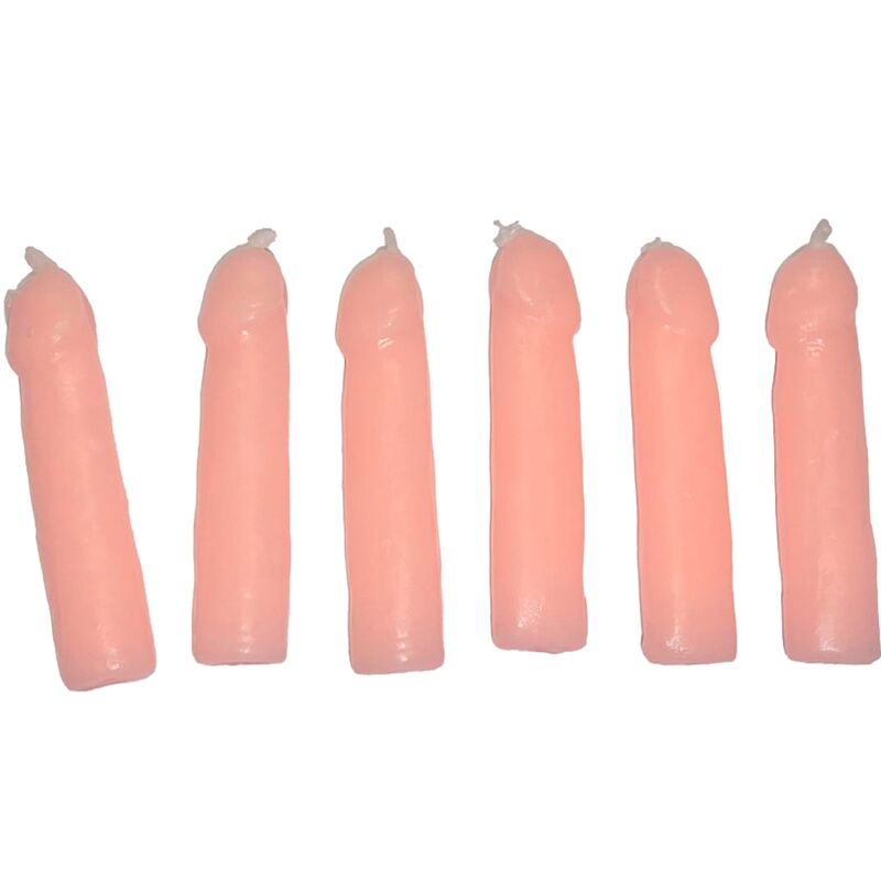 Diablo Picante6 Flesh Penis Shaped Candles | Niks.fi verkkokauppa
