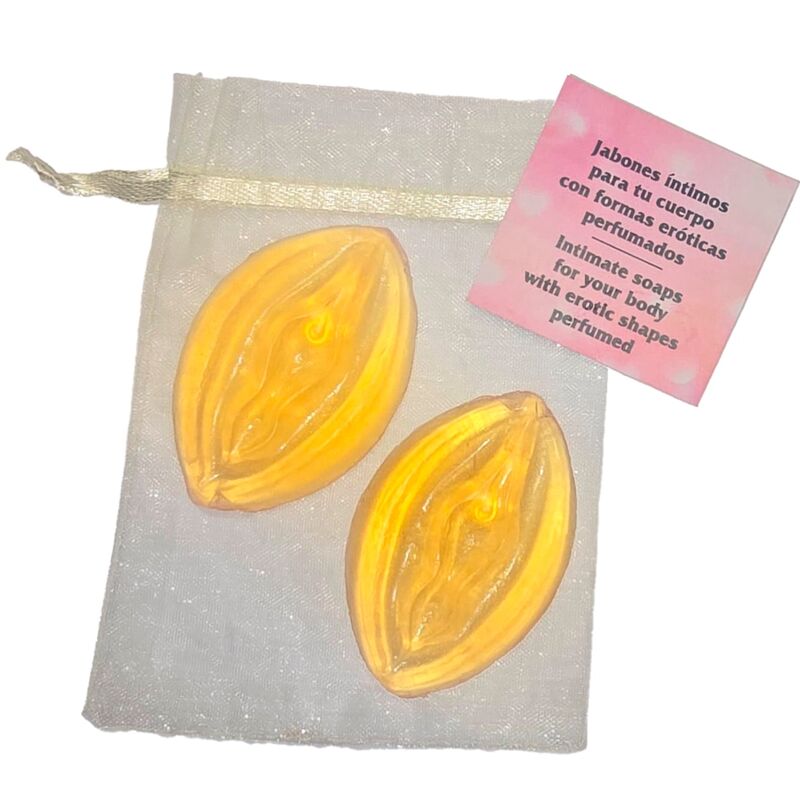 Diablo Picante2 Vagina Shaped Perfumed Soaps Yellow | Niks.fi verkkokauppa