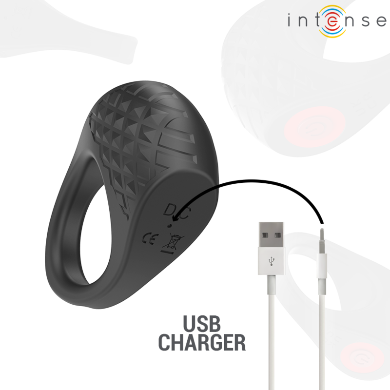 Intenseclover Vibrator Penis Ring 10 Vibrations Black | Niks.fi verkkokauppa