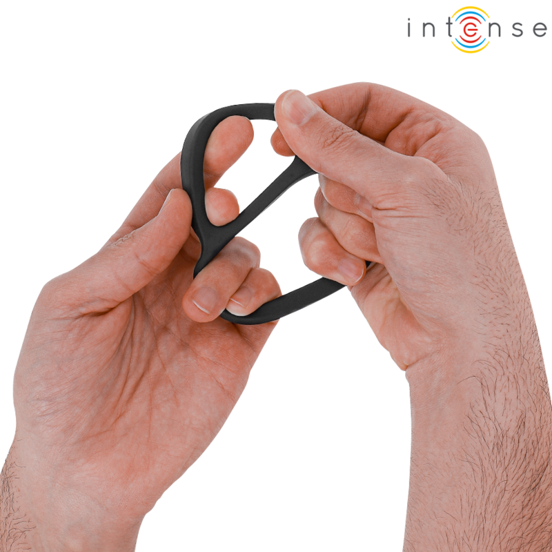 Intensebobby Double Silicone Penis Ring Black | Niks.fi verkkokauppa