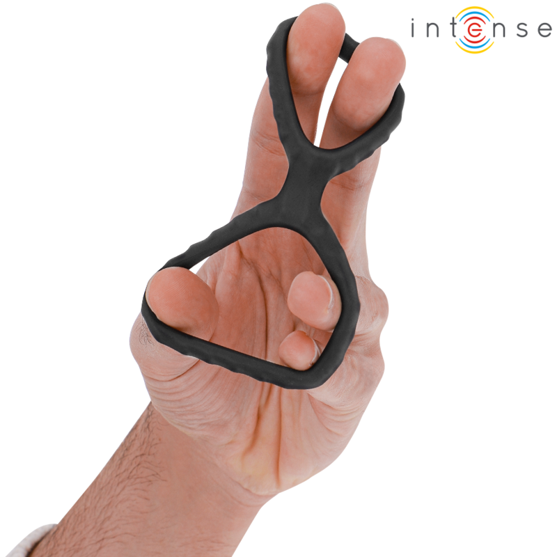 Intensedewey Double Silicone Penis Ring Black Model 2 | Niks.fi verkkokauppa