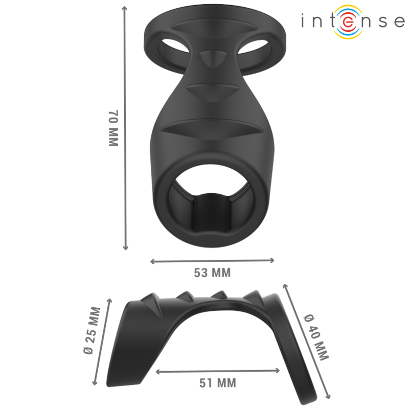 Intensetheo Double Silicone Penis Ring Black Model 3 | Niks.fi verkkokauppa
