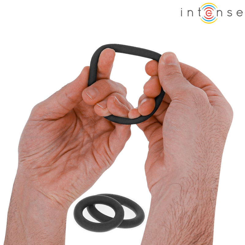 Intensehugh 3 Basic Silicone Penis Rings Black | Niks.fi verkkokauppa