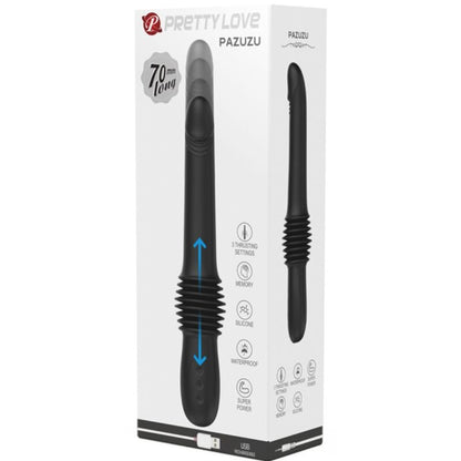 Pazuzu Vibrator 3 Thrust Modes Black | Niks.fi verkkokauppa