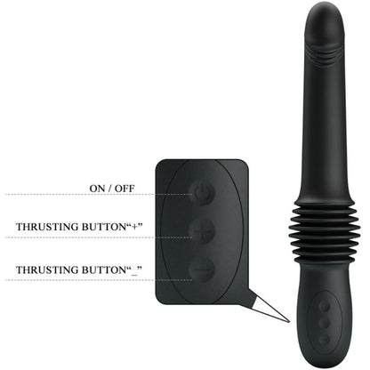 Pazuzu Vibrator 3 Thrust Modes Black | Niks.fi verkkokauppa