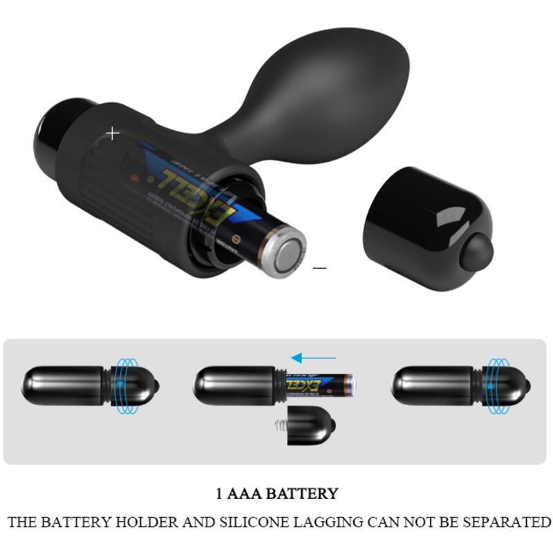 Vibra Butt 10 Vibrations Anal Plug Black | Niks.fi verkkokauppa