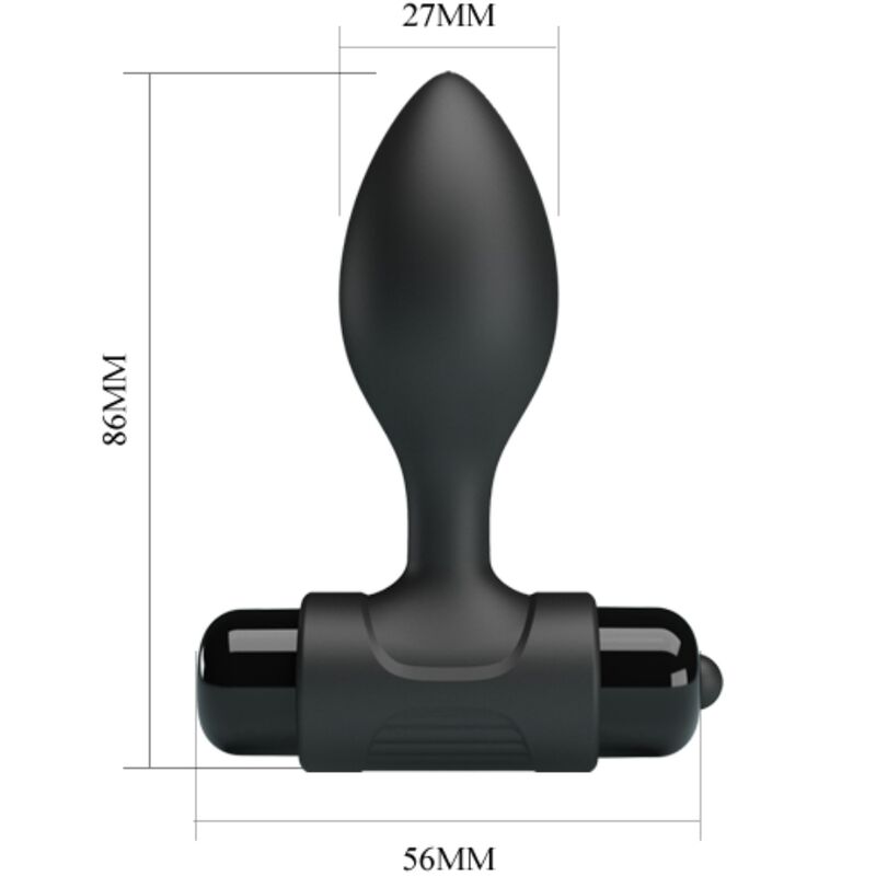 Vibra Butt 10 Vibrations Anal Plug Black | Niks.fi verkkokauppa
