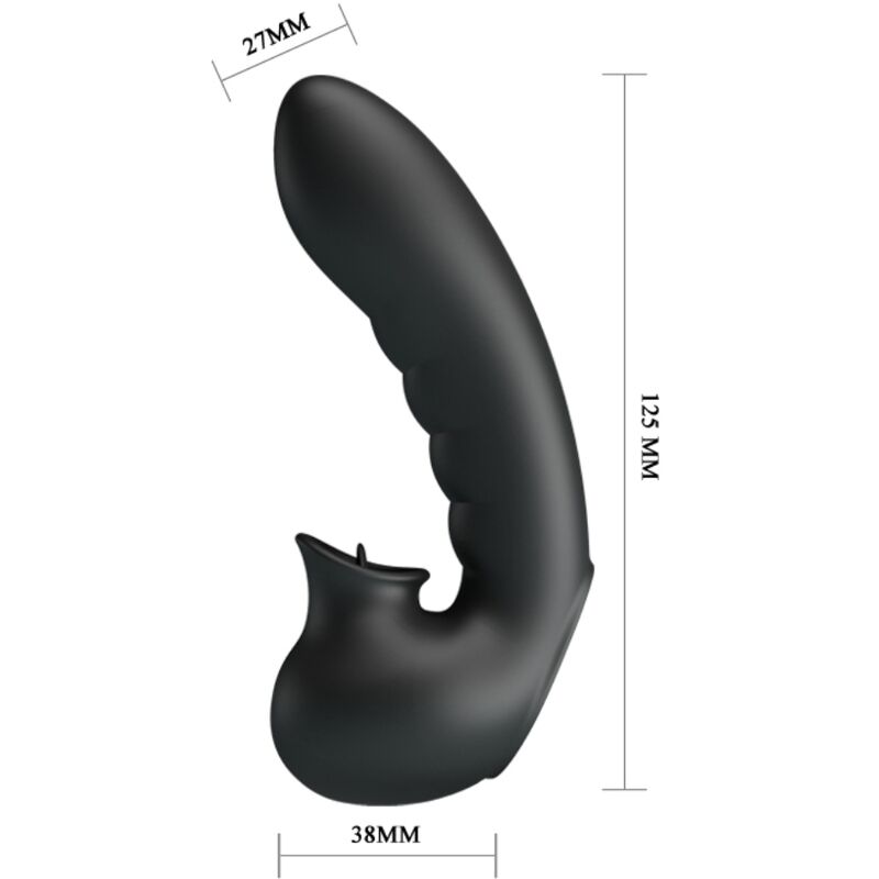Hobgoblin Vibrating Finger Case 12 Vibrations + Clitoris Stimulator Black | Niks.fi verkkokauppa