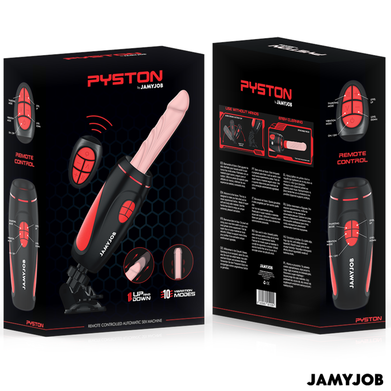 Pyston Base Automatic Masturbator With Remote Control Dildo | Niks.fi verkkokauppa