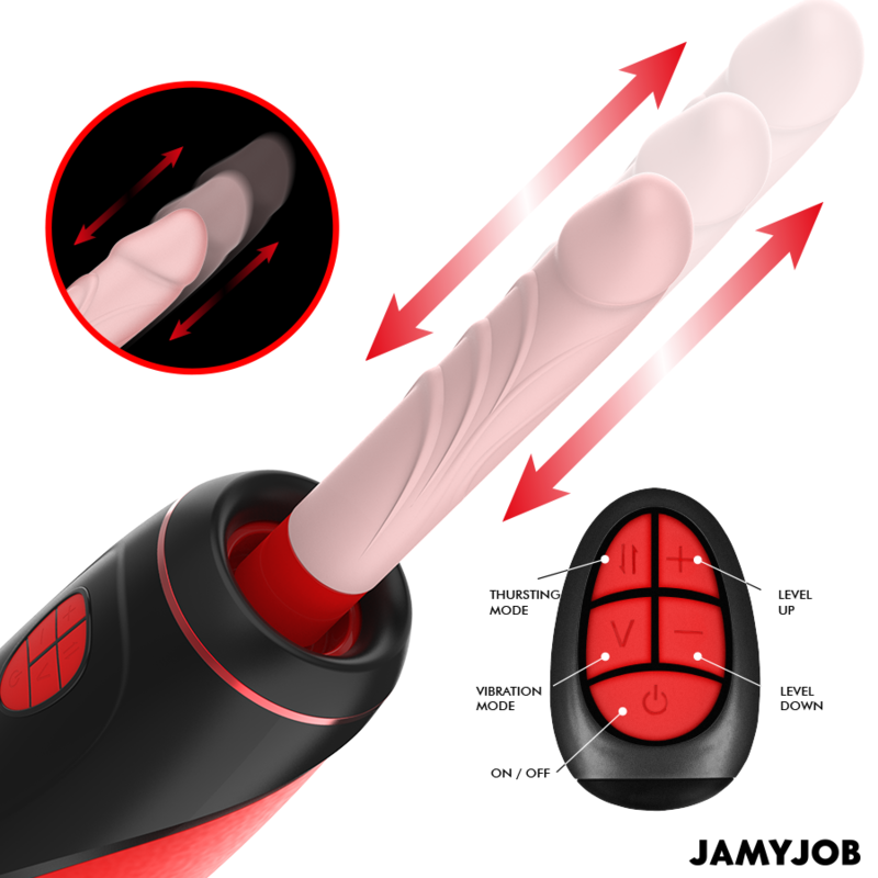 Pyston Base Automatic Masturbator With Remote Control Dildo | Niks.fi verkkokauppa