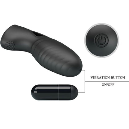 Alan Silicone Finger Vibrator Black | Niks.fi verkkokauppa