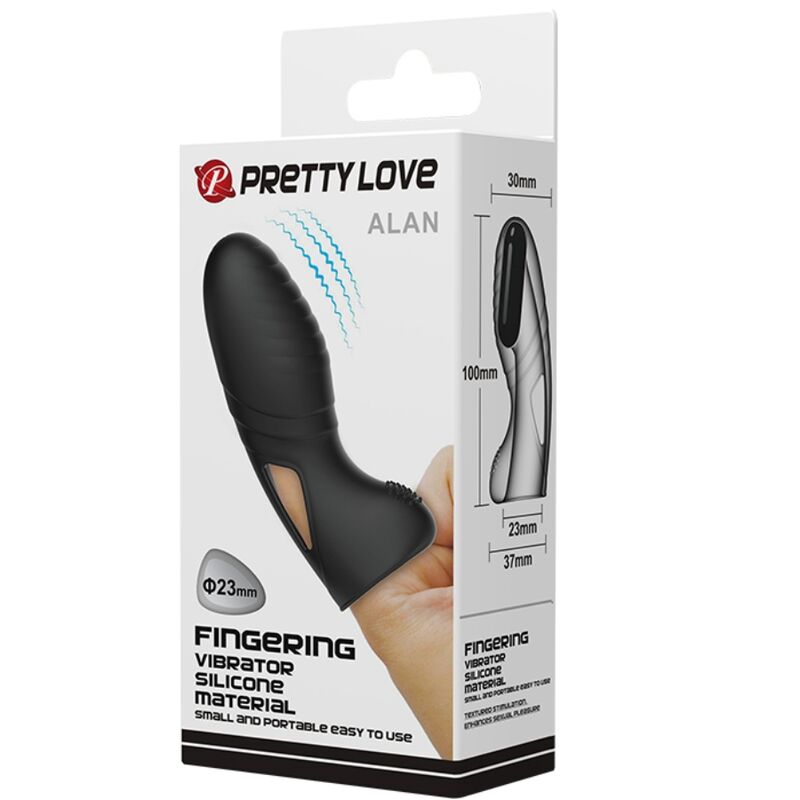 Alan Silicone Finger Vibrator Black | Niks.fi verkkokauppa