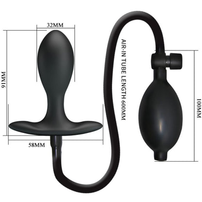 Inflatable Anal Plug Black | Niks.fi verkkokauppa