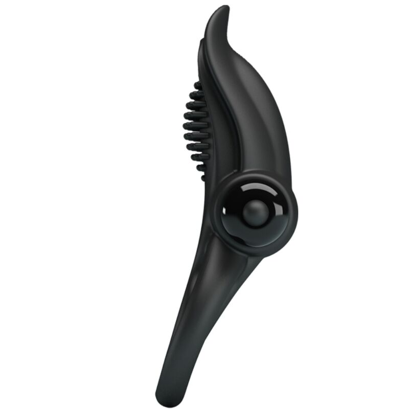 Double Vibrating Ring + Clitoris Stimulator 10 Vibrations Black | Niks.fi verkkokauppa