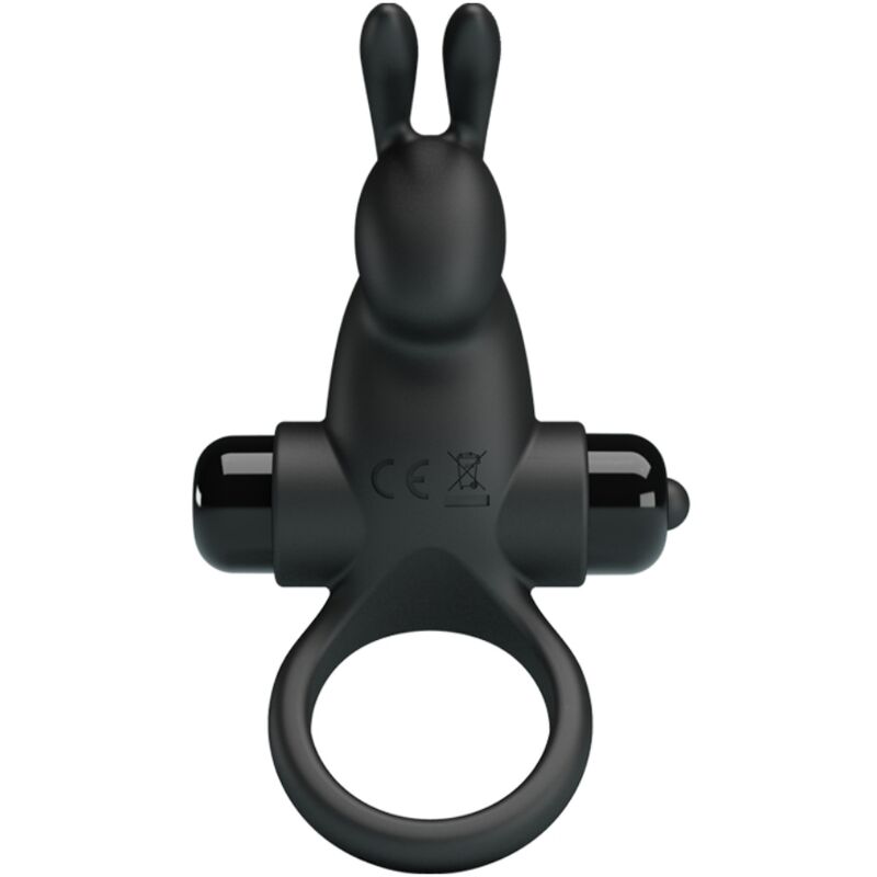 Vibrating Ring + Rabbit Clitoris Stimulator 10 Vibrations Black | Niks.fi verkkokauppa