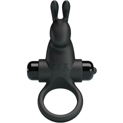 Vibrating Ring + Rabbit Clitoris Stimulator 10 Vibrations Black | Niks.fi verkkokauppa