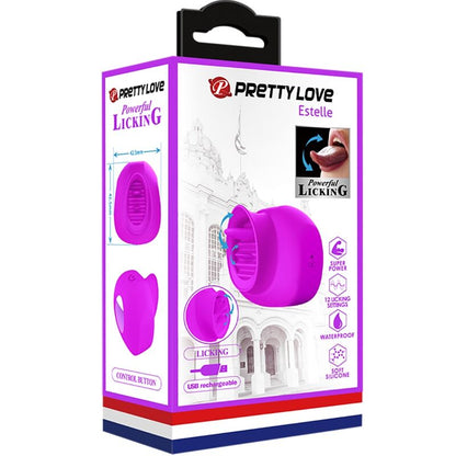 Estelle Tongue Clitoris Stimulator 12 Vibrations Purple | Niks.fi verkkokauppa