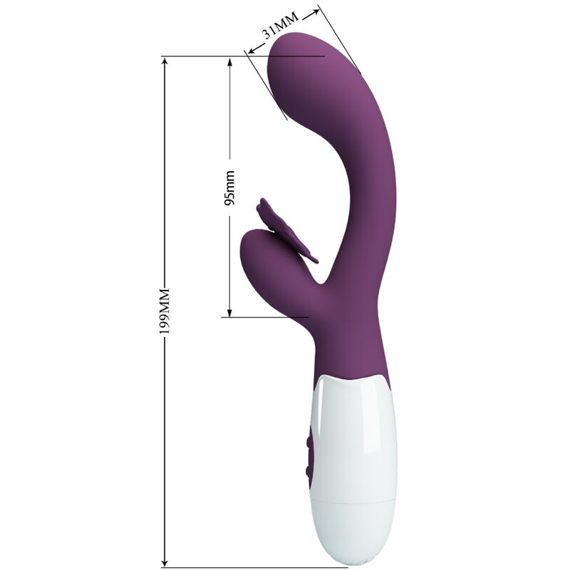 Pretty Lovebutterfly Kiss Rabbit Vibrator & G-Spot Stimulator Purple | Niks.fi verkkokauppa