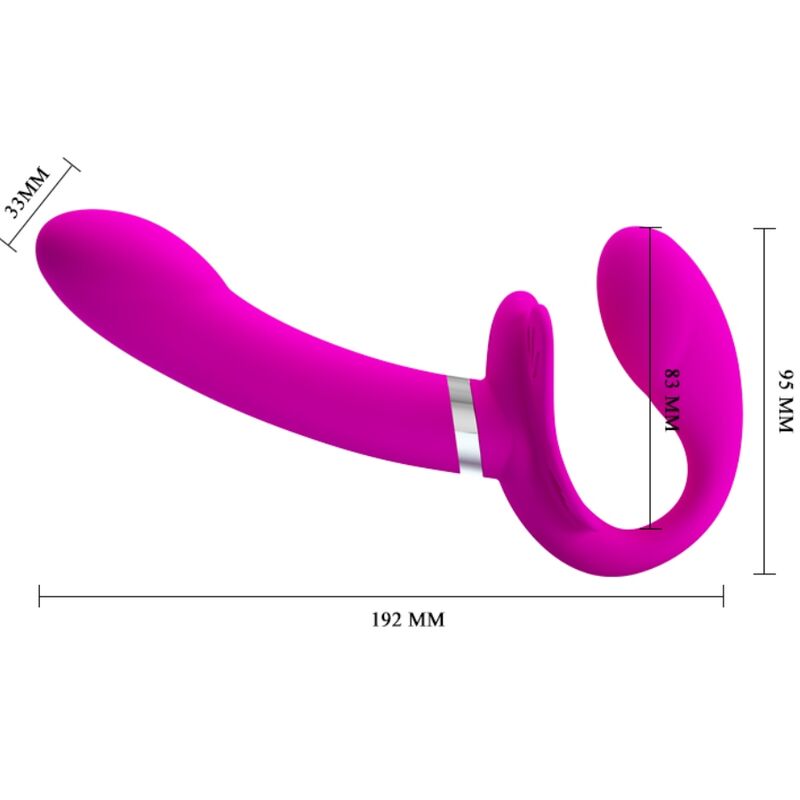 Valerie Double Strap-On Vibrator 12 Vibrations Purple | Niks.fi verkkokauppa