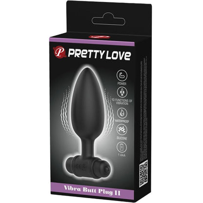 Vibra Butt Plug 2 Anal Plug 10 Vibrations Black | Niks.fi verkkokauppa