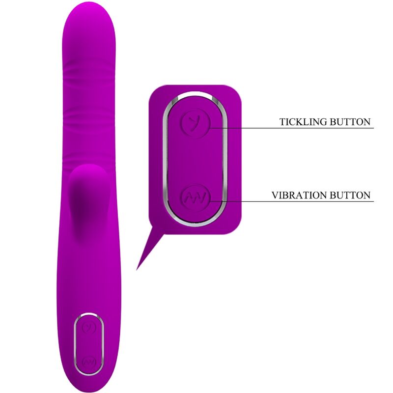 Angelique Multifunction Vibrator + Clitoris Stimulator Purple | Niks.fi verkkokauppa