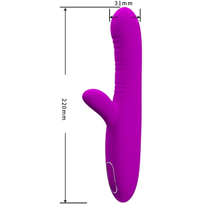 Angelique Multifunction Vibrator + Clitoris Stimulator Purple | Niks.fi verkkokauppa