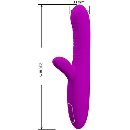 Angelique Multifunction Vibrator + Clitoris Stimulator Purple | Niks.fi verkkokauppa